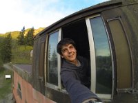 Selfie mit Eisenbahnwaggon.