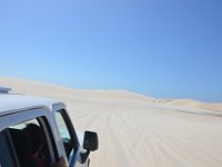 Auf dem Hinweg durch die Dünen.