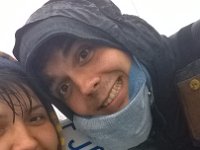 Völlig durchnässt aber glücklich